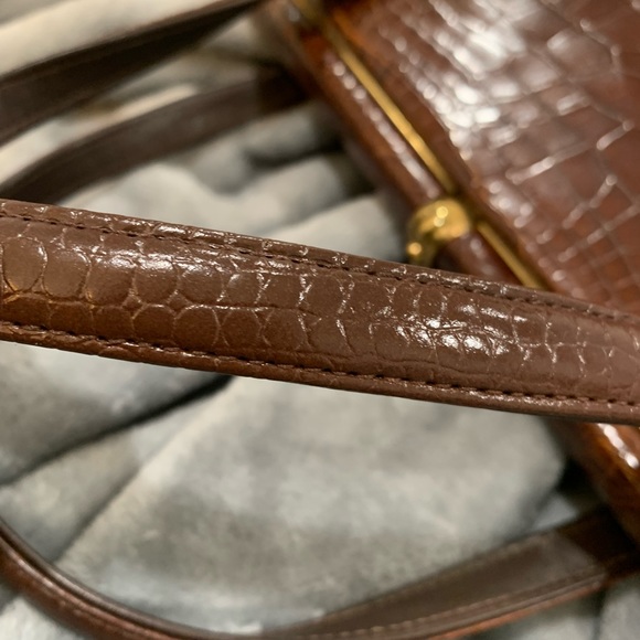 Vintage Lucille de Paris Brown Alligator Top Handle Bag - Picture 7 of 7